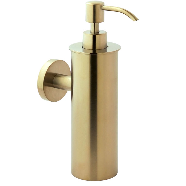 JTP Vos Brushed Brass WallHung Soap Dispenser Sanctuary Bathrooms